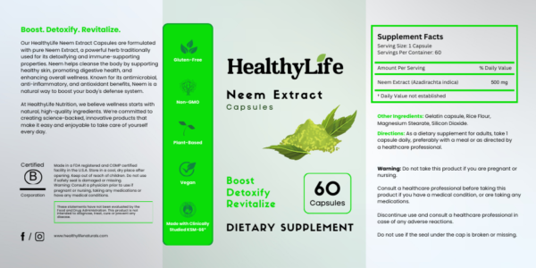 Healthy Life Neem Extract Tablets - Image 2