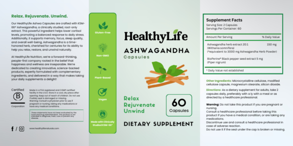 HealthyLife Ashwagandha Tablets - Image 3